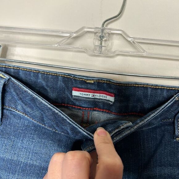 Tommy Hilfiger Blue Distressed straight leg Jeans 18 - Picture 4 of 6